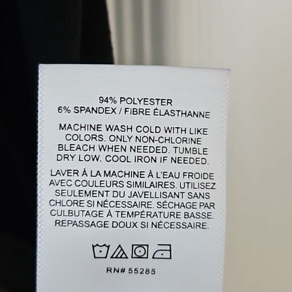 Express Black Puff Short Sleeve Chiffon Blouse Top With Keyhole Back Size S - Picture 10 of 10